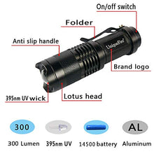 Load image into Gallery viewer, UniqueFire SK68 395nm UV Ultraviolet Flashlight LED Handheld Blacklight Scorpion Hunting Light Perfect for Detecting Jade,Pet Urine and Bed Bug (SK68 UV 395NM (10pcs))
