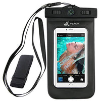 Voxkin Premium Quality Universal Waterproof Case with Armband, Compass, Lanyard - Best Water Proof, Dustproof, Snowproof Pouch Bag for iPhone 12 Pro Max, 12 Mini, S21 Ultra, S20, OnePlus 8, Pixel 5