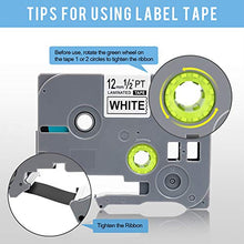 Load image into Gallery viewer, Camopro Compatible TZ231 Label Maker Tape 5-Pack Replace for Brother TZe231 TZe-231 Laminated for Tze Tape, Black on White for Ptouch PT-D210 H110 D600 PT-1290 1230PC 1280, 0.47&quot; x 26.2&#39;(12mm x 8m)
