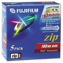 Load image into Gallery viewer, Fujifilm(R) Zip 100MB Disks, Mac Format, Pack Of 5
