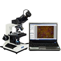 OMAX 40X-2000X Binocular Oil Darkfield Compound Microscope with Replaceable LED Light and 1.3MP Camera