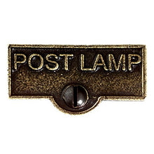 Load image into Gallery viewer, Switch Plate Tags POST LAMP Name Signs Labels Cast Brass | Renovator&#39;s Supply
