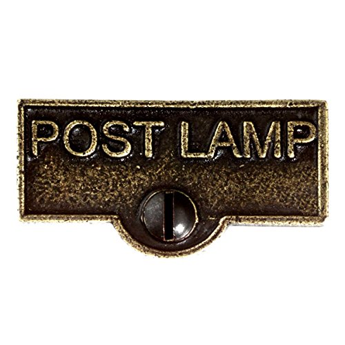 Switch Plate Tags POST LAMP Name Signs Labels Cast Brass | Renovator's Supply