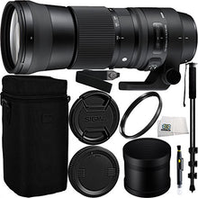 Load image into Gallery viewer, Sigma 150-600mm f/5-6.3 DG OS HSM Contemporary Lens for Nikon F Bundle Includes Manufacturer Accessories + 72 inch Monopod with Quick Release + UV Filter + Lens Pen + Microfiber Cleaning Cloth
