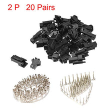 Load image into Gallery viewer, uxcell 20 Pairs 2.5mm 2 Pin Black Plastic Male Female -SM Housing Crimp Terminal Connector
