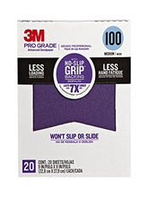 Load image into Gallery viewer, 3M 26100CP-P-G Pro Grade No-Slip Grip Advanced Sandpaper, 9 x 11-Inch, 100 Grit, Pack of 20, Clear
