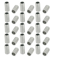 uxcell 30Pcs M10 Full Threaded Lamp Nipple Straight Pass-Through Pipe Connector 20mm Length