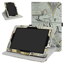 Load image into Gallery viewer, Verizon Ellipsis 10 Rotating Case,Mama Mouth 360 Degree Rotary Stand with Cute Cover for 10.1&quot; Verizon Ellipsis 10 Android Tablet,Map White
