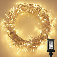 Load image into Gallery viewer, 200 LED Indoor String Light with Remote and Timer on 69ft Clear String (8 Modes, Dimmable, Low Voltage Plug, Warm White)
