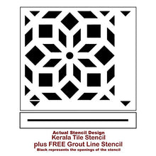 Load image into Gallery viewer, Kerala Tile Stencil   Tile Stencils For Painting Tile Floor   Reusable Tile Stencils For Linoleum An
