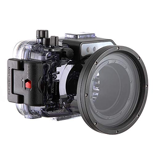 Foto4easy 195ft/60m Underwater Waterproof Camera Housing for DSLR Camera Sony RX100VI