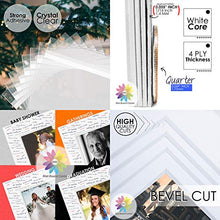 Load image into Gallery viewer, Mat Board Center Premier Acid-Free Pre-Cut 8x10 Black Picture Mat Set. Includes a Pack of 25 White Core Bevel Cut Mattes for 5x7 Photos, Pack of 25 Backers &amp; Clear Bags
