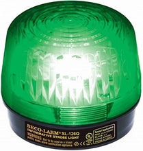 Load image into Gallery viewer, SECO-LARM SL-126Q/G Green Strobe Light; for 6- to 12-Volt use; for informative General signaling Requirements; Easy 2-Wire Installation, regardless of Voltage
