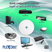 Load image into Gallery viewer, PlexDisc CD-R 700MB 52X White Thermal Hub Printable - 100 Disc Spindle (FFP) - 631-415-BX
