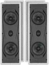 Load image into Gallery viewer, Yamaha Custom Easy-to-install In-Wall Flush Mount 2-Way 130 watts Natural Sound Speaker Set (Pair of 2) with 1&quot; Soft Dome Tweeter &amp; Dual 6.5&quot; Cone Woofers + 50 feet of Oxygen-Free Copper Speaker Wire
