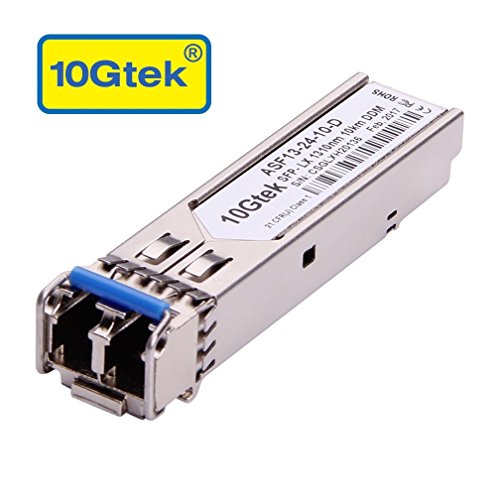 Gigabit SFP LC Single-Mode Transceiver, 1000BASE-LX Mini-GBIC Module for Mikrotik S-31DLC20D(1310nm, DDM, 10km)