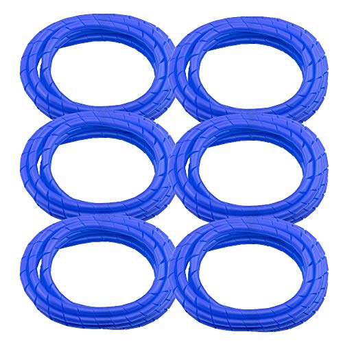 6 Pack BarberMate Premium 8' Cord Cover Prevents Cord Tangling - Blue