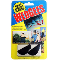 Wedgees Eyeglass Retainers and Eyewear Holders (Black Sport)