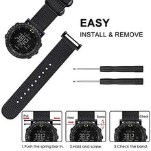 Load image into Gallery viewer, Fintie Watch Band Compatible with Suunto Core, Premium Woven Nylon Replacement Sport Strap with Metal Buckle Compatible with Suunto Core Smart Watch, Black
