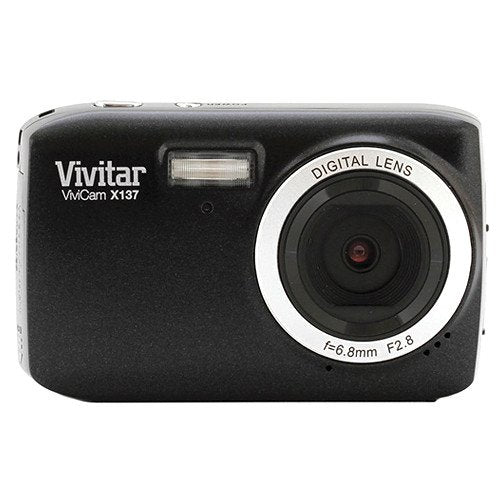 Vivitar VX137-BLK 12.1MP Digital Touch Screen Camera with 1.8-Inch LCD Screen - Body Only (Black)