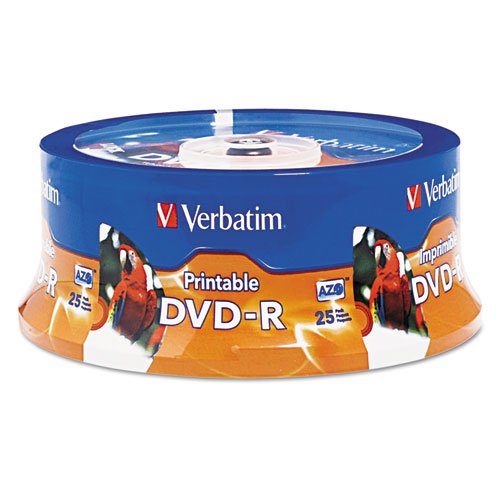 Verbatim DVD-R Disc, 4.7 GB, 16x, White, 25/Pk