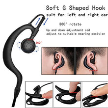 Load image into Gallery viewer, 2 Pin Earpiece, Lsgoodcare G Shape Soft Ear Hook Headset Earphone PTT Mic Compatible for Motorola Talkabout 2 Two Way Radio GP300 GP88 GP600 CP200 GP2000 Walkie Talkie,Pack of 10
