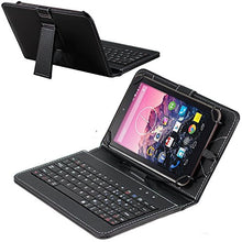 Load image into Gallery viewer, Navitech Folding Leather Folio Case Cover &amp; Stand With Removable Keyboard For The TheHuawei Medi
