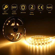 Load image into Gallery viewer, LE 12V LED Strip Light, Flexible, SMD 2835, 300 LEDs, 16.4ft Tape Light for Home, Kitchen, Party, Christmas and More, Non-waterproof, Warm White, Pack of 2

