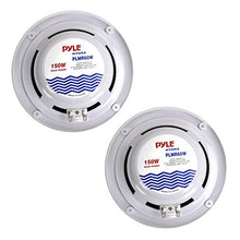 Load image into Gallery viewer, 6.5 Inch Dual Marine Speakers - 2 Way Waterproof and Weather Resistant Outdoor Audio Stereo Sound System with 150 Watt Power, Polypropylene Cone and Cloth Surround - 1 Pair - PLMR60W (White)
