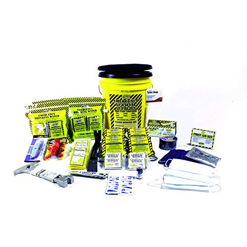 Mayday Industries Earthquake Kit 4 Person Deluxe Home Honey Bucket Survival Emergency