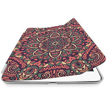 Load image into Gallery viewer, CasesByLorraine Apple New iPad 9.7&quot; (2017) Case, Pink Mandala Floral Pattern Stylish Smart Cover for New iPad 9.7 inch (2017) with auto Sleep &amp; Wake Function - N15
