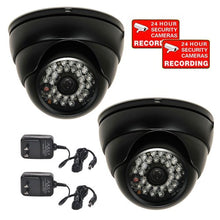 Load image into Gallery viewer, VideoSecu 2 Pack 700TVL Day Night Vision Dome Security Cameras Outdoor Weatherproof Vandal Proof 3.6mm Wide Angle View Lens 28 Infrared LEDs with Bonus Power Supplies A88
