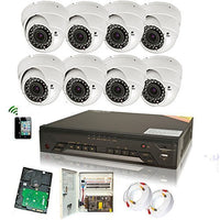 Amview 8CH All-in-1 TVI AHD CVI 960H DVR (6) 5MP 4-in-1 Indoor Outdoor CCTV Security Surveillance Camera System with 2TB Hard Drive