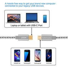 Load image into Gallery viewer, USB C to Micro USB OTG Cable, CableCreation 0.65 ft Type C Braided Cord, 480Mbps Compatible with MacBook (Pro), Galaxy S20, S20+,S8, S9, S10, Pixel 3 XL, 2 XL, Android Devices, 0.2M/ Space Gray

