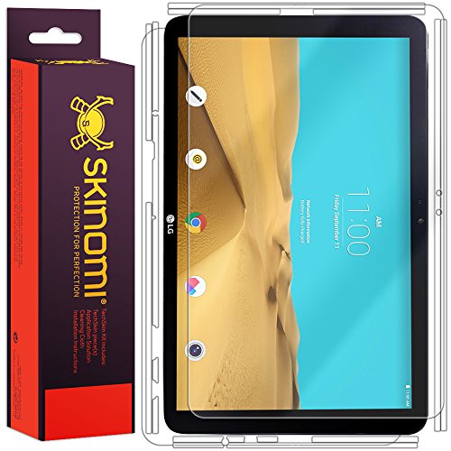 Skinomi Full Body Skin Protector Compatible with LG G Pad II 10.1 (Screen Protector + Back Cover) TechSkin Full Coverage Clear HD Film