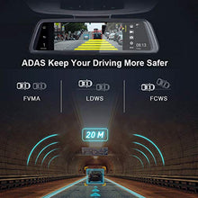 Load image into Gallery viewer, ShiZhen 10 inch Full Screen 4G Touch IPS Special Car Dash Cam Rear View Reversing Mirror with GPS Navigation ADAS Remote Monitor Bluetooth WiFi APP Android 5.1 Dual Lens FHD 1080P

