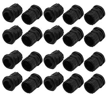 Load image into Gallery viewer, Aexit 20 Pcs Transmission PG11 16mm Inner Diameter Plastic Cable Gland Anti-splashing Black
