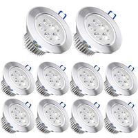 Pack of 10,Pocketman 110V 5W LED Ceiling Light Downlight,Warm White Spotlight Lamp Recessed Lighting Fixture,with LED Driver