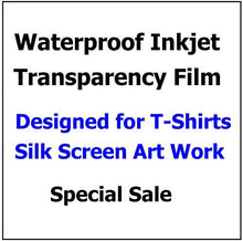 Load image into Gallery viewer, Waterproof Inkjet Screen Positive Film 8.5&quot; x 11&quot; (50 Sheets)
