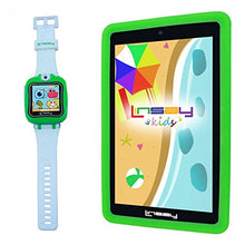 Load image into Gallery viewer, LINSAY New F7KGWG7 Kids Tablet Green Bundle with 1.5&quot; Smart Watch Kids Cam Selfie Green up to 32GB
