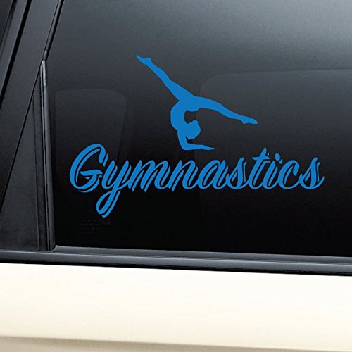 Nashville Decals Gymnastics Vinyl Decal Laptop Car Truck Bumper Window Sticker - Blue