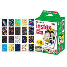 Load image into Gallery viewer, Fujifilm instax Mini Instant Film (20 Exposures) + 20 Sticker Frames for Fuji Instax Prints Solar Package
