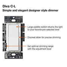 Load image into Gallery viewer, Lutron Diva Led+ Dimmer For Dimmable Led, Halogen And Incandescent Bulbs With Wallplate | Single Pol
