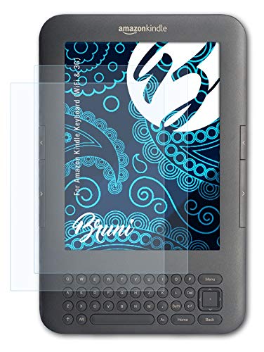 Bruni Screen Protector Compatible with Amazn Kindl Keyboard (WiFi & 3G) Protector Film, Crystal Clear Protective Film (2X)