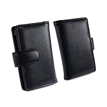 Load image into Gallery viewer, TUFF LUV Faux Leather Wallet Style Case Cover for Cowon Plenue J - MP3 - Black
