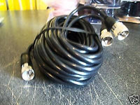 12' CO-PHASE BLACK COAXIAL COAX CABLE RG59AU PLUG TO PLUG PL259s CONNECTORS ~NEW