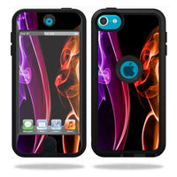 MightySkins Skin Compatible with OtterBox Defender Apple iPod Touch 5G 5th Generation Case Bright Smoke