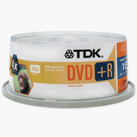 TDK DVD+R 4.7GB Spindle 15 Pack