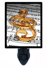 Load image into Gallery viewer, Music Night Light, Golden Clef, Clef Note LED Night Light
