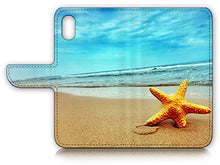 Load image into Gallery viewer, (for iPhone XR) Flip Wallet Case Cover &amp; Screen Protector Bundle - A0021 Beach Sea Starfish
